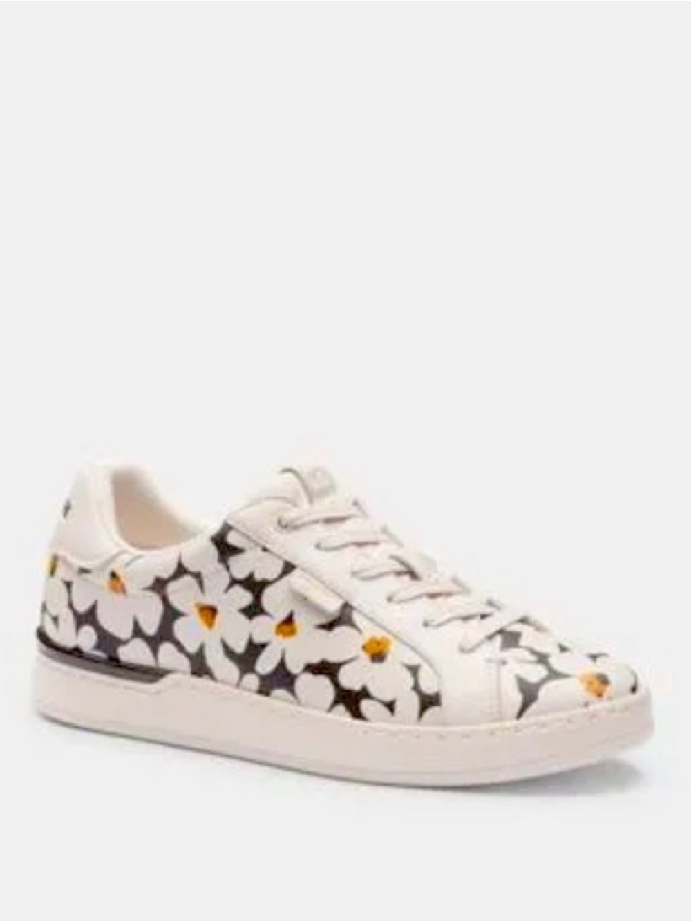 Coach Women's White Floral Lace-Up Sneaker